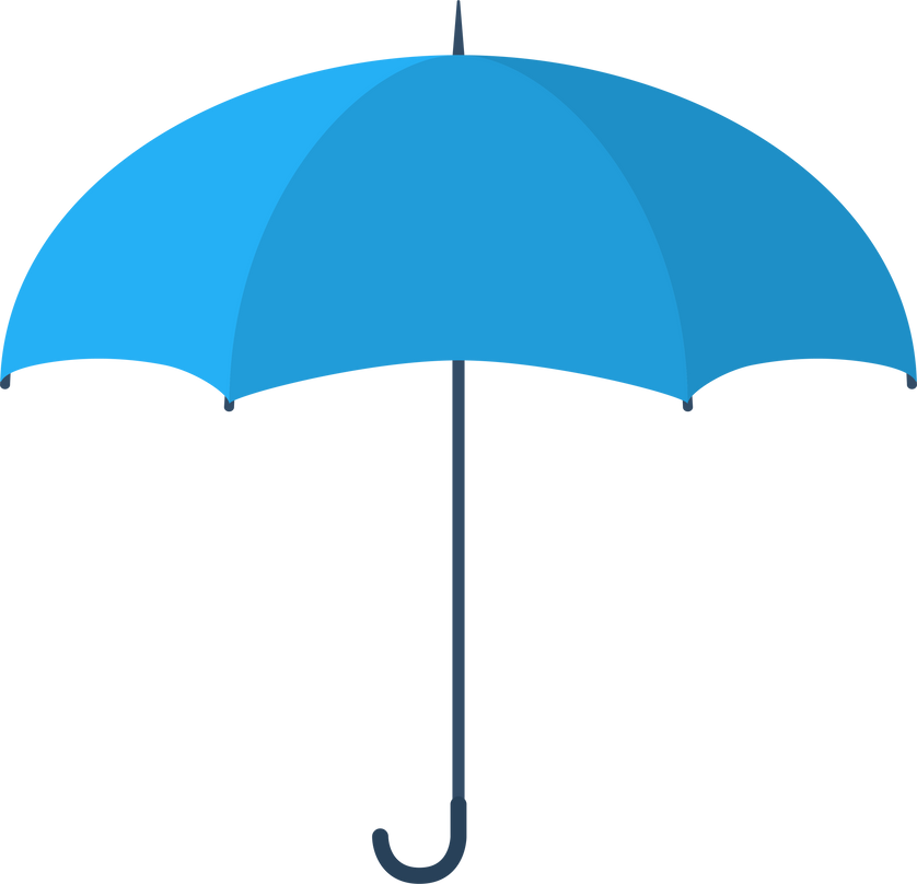 Blue umbrella icon